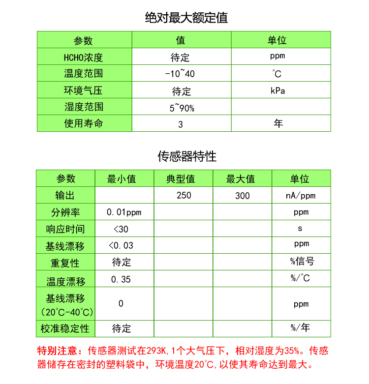 传感器参数2